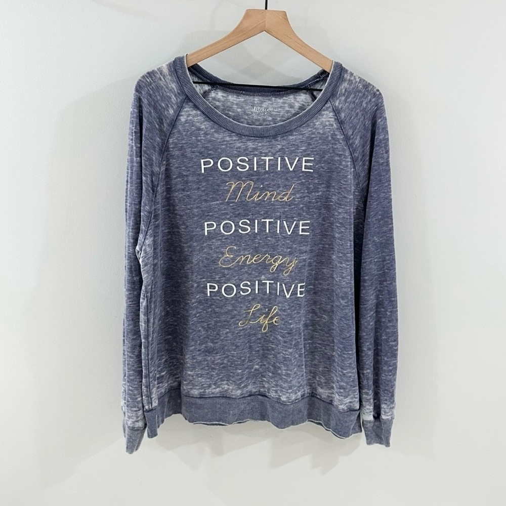 Miken Flow Denim Wash Lightweight Pullover Blue Size XL